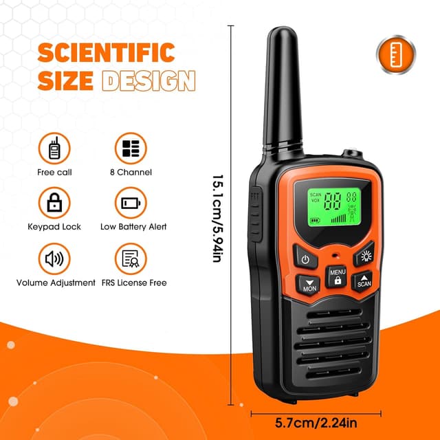 Thumbnail 5 de EUCOCO Walkie Talkies 2‑pack for kids