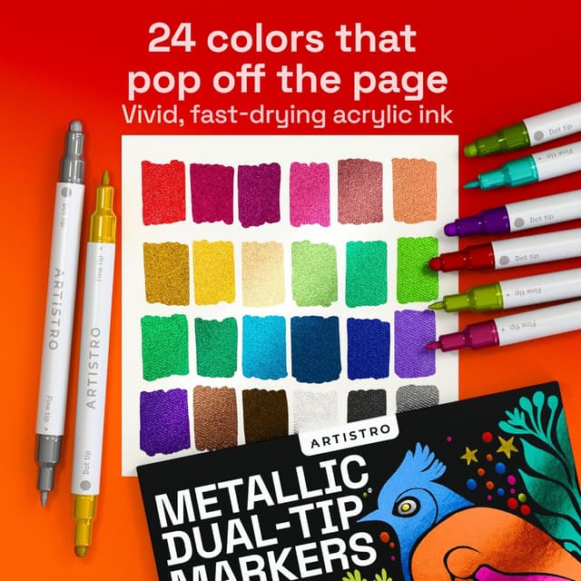 Thumbnail 1 de Artistro ARTISTRO 24 metallic paint markers
