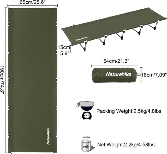Detalle 2 de Naturehike Campingbett Ultraleicht 150 kg