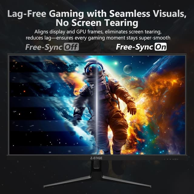 Detalle de Z Z-Edge 27 Zoll QHD Gaming-Monitor (180 Hz, Fast IPS, 1 ms) – 2560×1440, HDR10, FreeSync