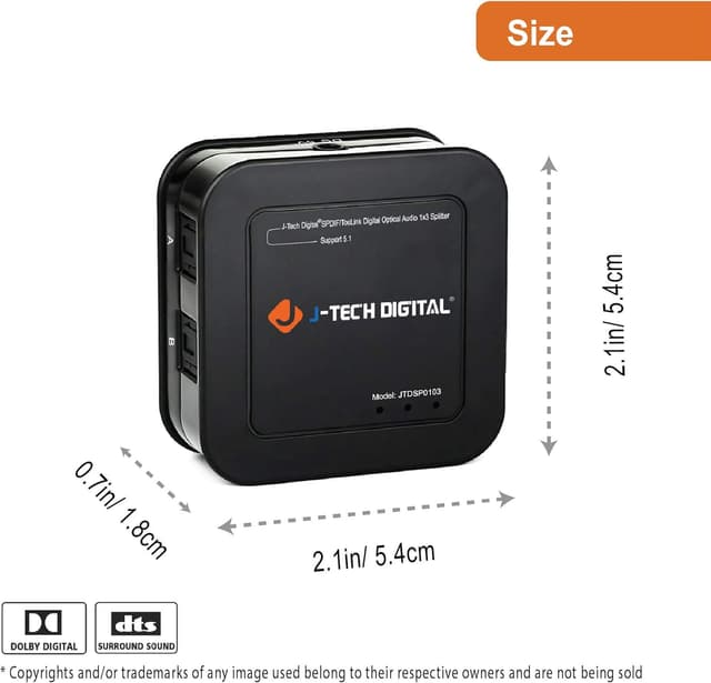 Thumbnail 1 de J-Tech Digital Optical Splitter 1x3, 1 in
