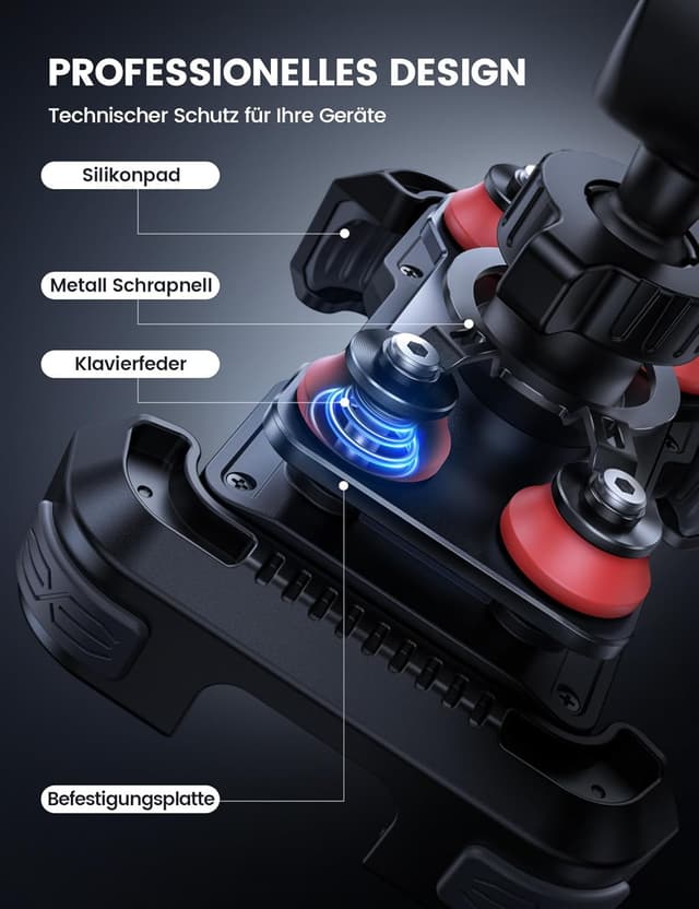 Detalle de Lamicall Motorrad Handyhalterung 360° Drehung