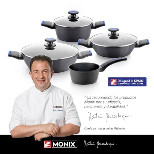 Detalle de MONIX Martín Berasategui batería 7 piezas para inducción