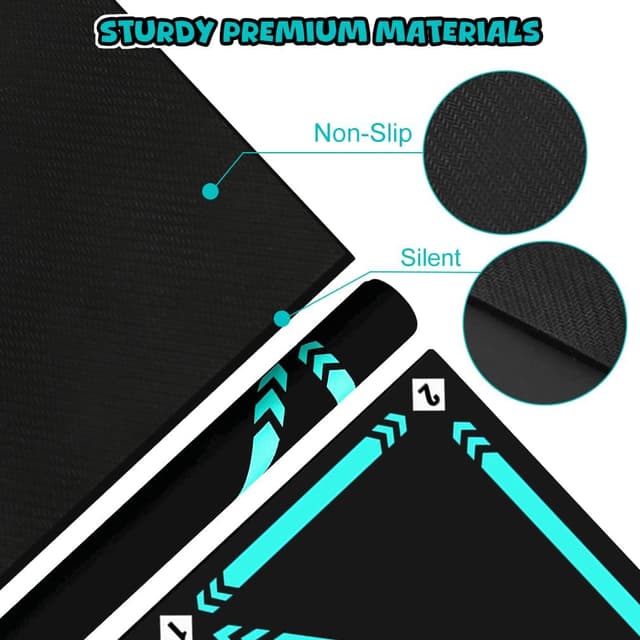 Detalle 2 de Cartlant Fußballmatte für Ballkontrolle mit Socken (90 x 60 cm) – Trainings-Übungsmatte für Kinder