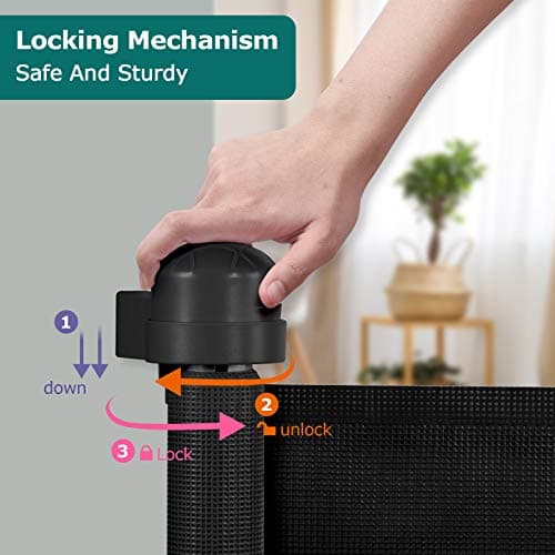 Thumbnail 3 de YOOFOR Barrière d'escalier rétractable 85 cm ⚙