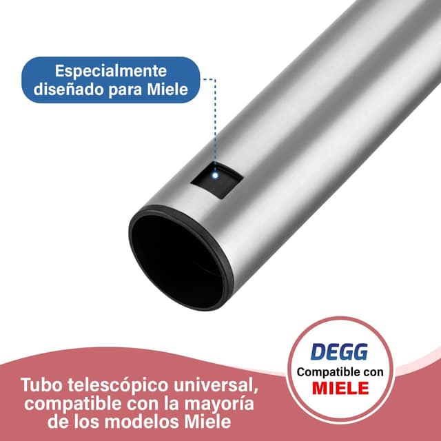 Detalle 2 de DEGG Tubo Telescópico 35mm para Miele 🧹