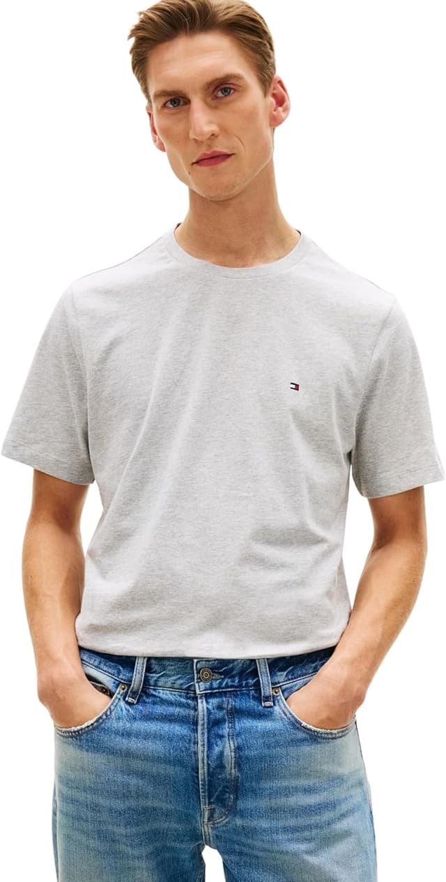 Detalle de Tommy Hilfiger Ess Seasonal Reg Fit Solid Tee (MW0MW39995) maglietta a manica corta da uomo