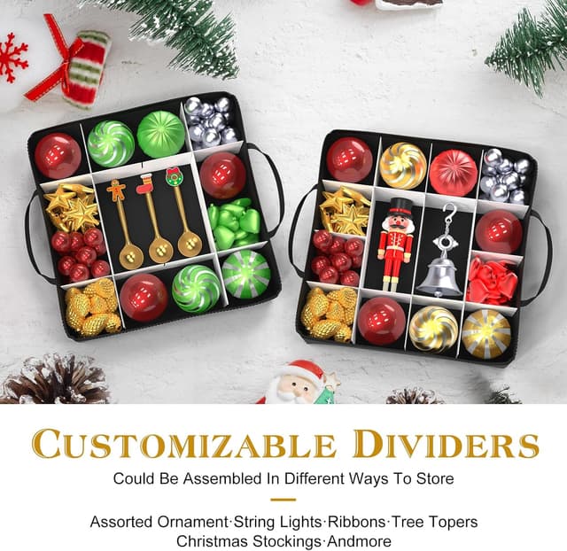 Thumbnail 1 de Patiobay Christmas Ornament Storage Box with 8 Trays 🎄