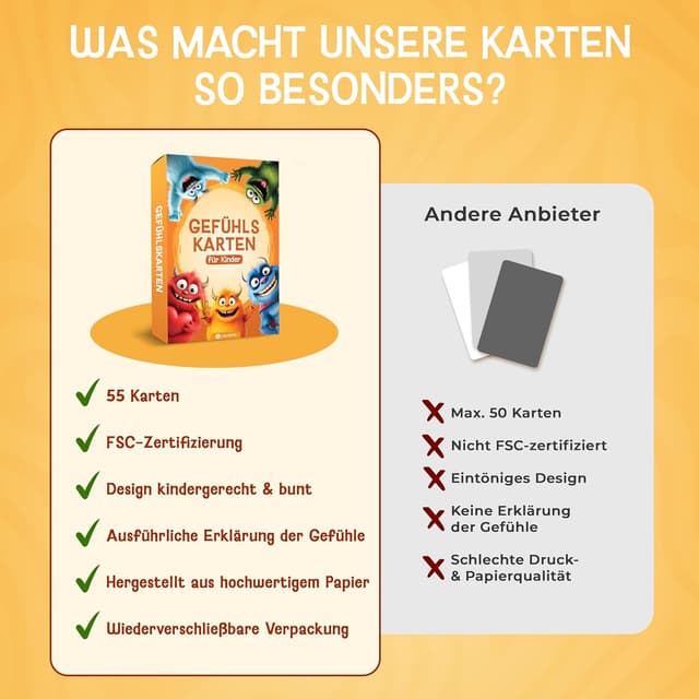 Thumbnail 5 de LIKARTO Gefühlskarten 30 Stück 🎴