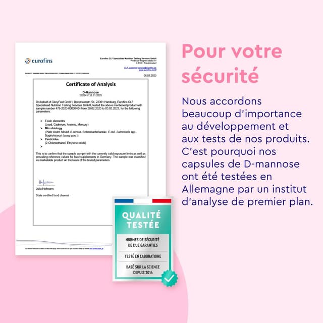 Thumbnail 5 de D-Mannose Pur 2000mg 180 capsules