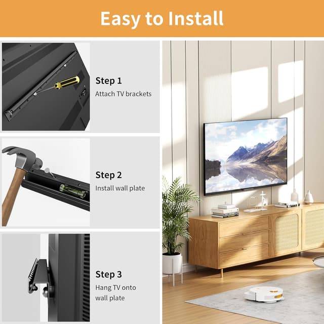 Detalle de KAMIWI Studless TV Wall Mount 150 lbs