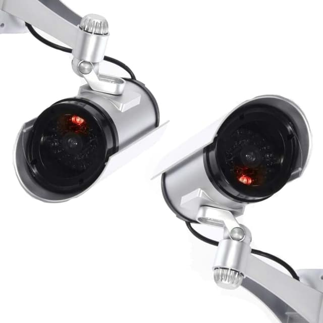Detalle 1 de yefix Telecamera finta di sorveglianza con LED rosso lampeggiante per esterno e interno