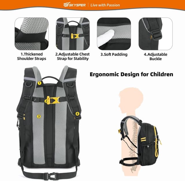 Detalle 2 de Kinderrucksack Wandern 600D SKYSPER