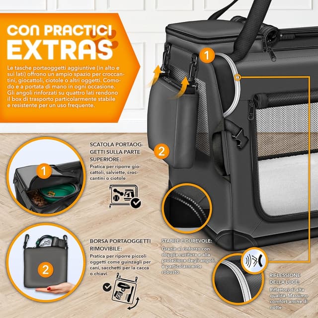 Thumbnail 2 de TRESKO Box per cani pieghevole con tappetino