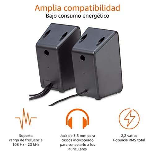 Detalle 2 de Amazon Basics Altavoces 13,4 cm para ordenador
