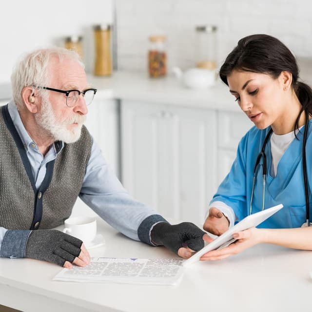 Detalle 2 de AovYoo 2 paia guanti senza dita compressivi per artrite, artrosi e Raynaud (S, grigio)