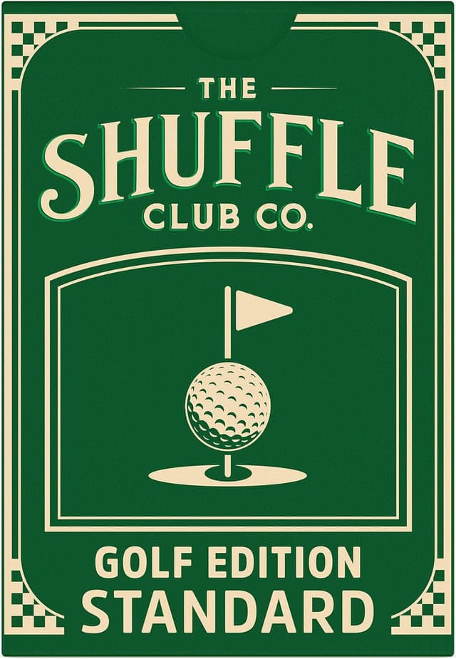 Detalle de Shuffle Club Co Golf Playing Cards (Hand-Illustrated Vintage Golf Deck) — Made in the USA, 55-Card Deck