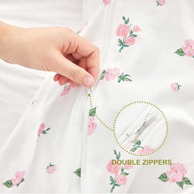 Detalle de Lot de 2 gigoteuses bébé Nivolltha 1 TOG en coton avec pieds