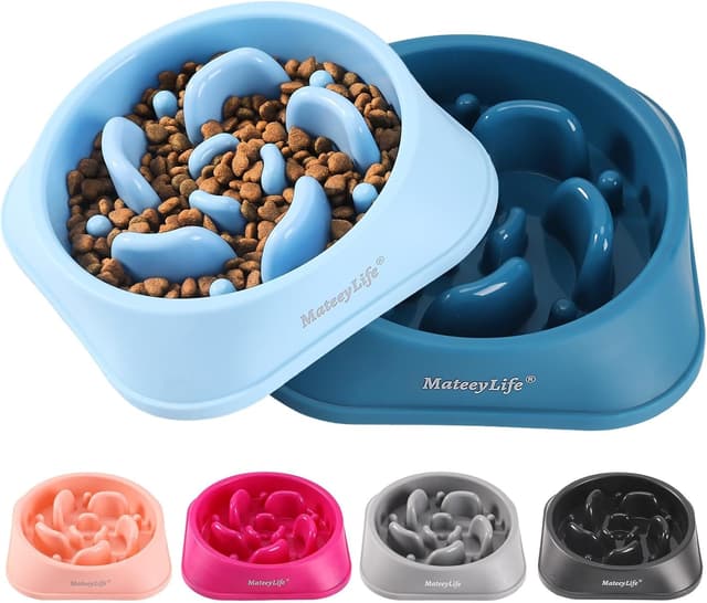 Detalle de MateeyLife slow feeder dog bowl 7.8 in