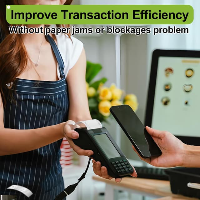 Detalle 2 de auriikoop Thermorollen 80 mm x 80 m x 12 mm (10 Stück) für Kassen & POS – Thermopapier mit recycelbarer Kartonhülse