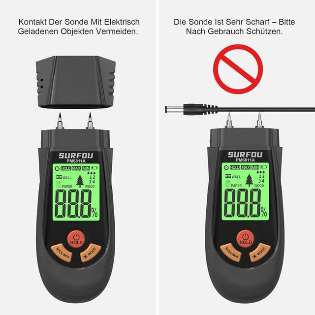 Thumbnail 5 de SURFOU Medidor de Humedad 3 modos