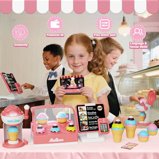 Thumbnail 3 de Ice Cream Toys Set: Pretend Shop Counter