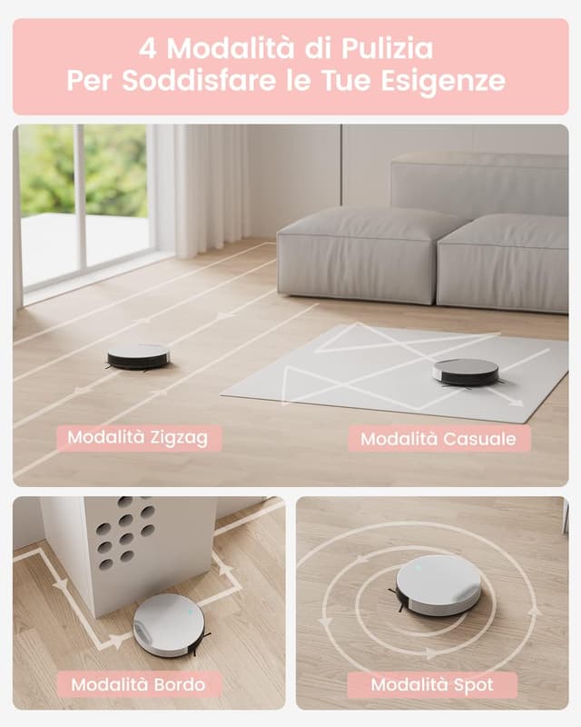 Detalle 2 de Lefant N1R Robot Aspirapolvere con 4500Pa, fino a 165 minuti e 4 modalità