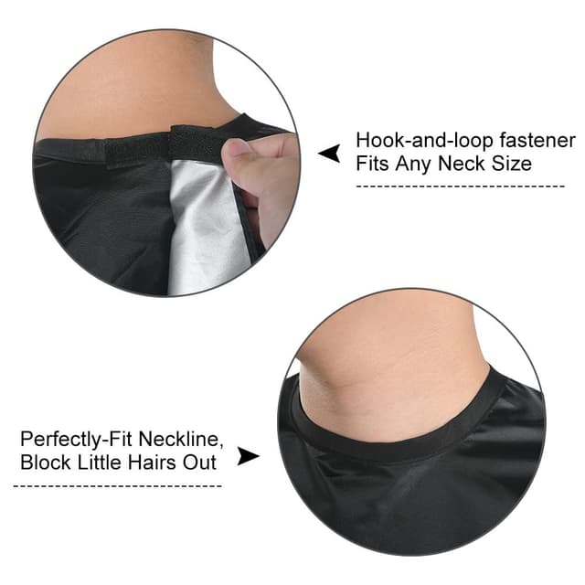Detalle 2 de LOPHE Haarschnitt Friseurumhang mit Nylon, Hals-Staubbürste und Stylingkamm (115 × 145 cm)