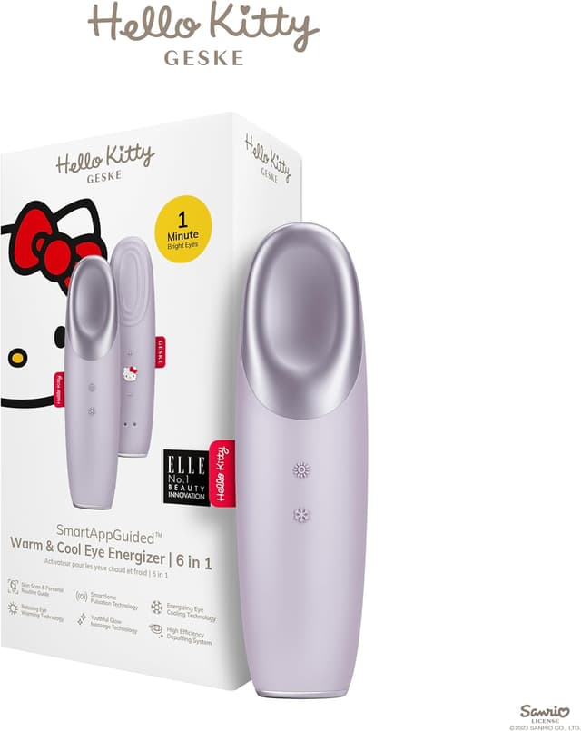 Detalle de GESKE x Hello Kitty SmartAppGuided Warm & Cool Eye Energizer (6 en 1) – masseur oculaire chauffant et rafraîchissant