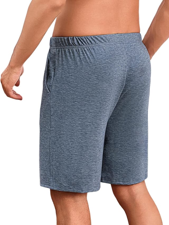 Detalle de Uniexcosm – Short de pyjama homme court en coton avec élasthanne et poches latérales