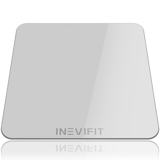 Thumbnail 6 de INEVIFIT Bathroom Scale (Digital), Tempered Glass Platform, Up to 400 lbs, Includes Batteries