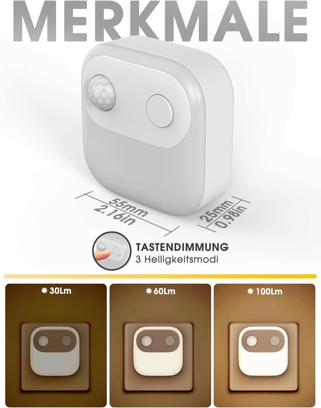 Thumbnail 4 de Emeritpro Nachtlicht Steckdose 3000K