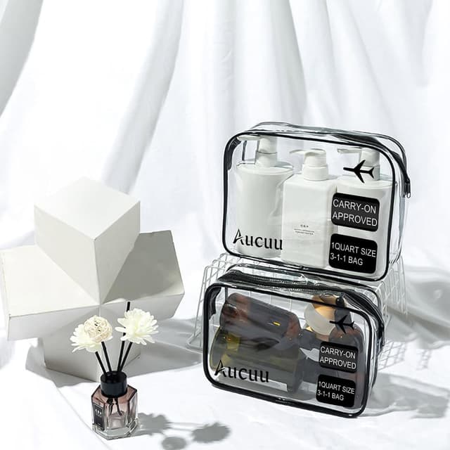 Thumbnail 4 de Aucuu Trousse de Toilette Transparente 3PCS