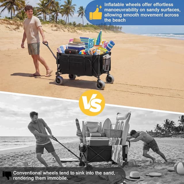 Thumbnail 3 de JUMMICO Carrello Pieghevole Tutto-Terreno 200L