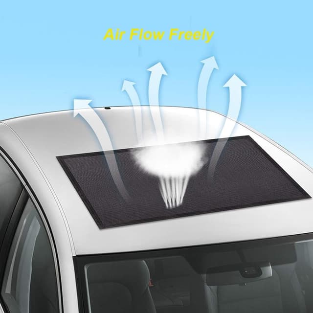 Detalle 2 de Magnetic Car Sunroof Sun Shade Breathable Mesh for Moonroof & Side Window—Quick Install UV Protection