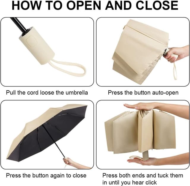 Detalle 2 de Aolso parapluie de voyage anti-tempête