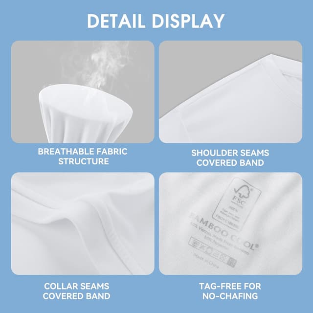 Thumbnail 4 de BAMBOO COOL Men's Undershirt 6-Pack