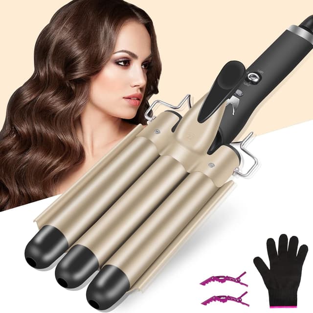 Imagen de Hilifexll 22mm 3‑barrel waver for mermaid waves 🎀 en OfertitasTOP