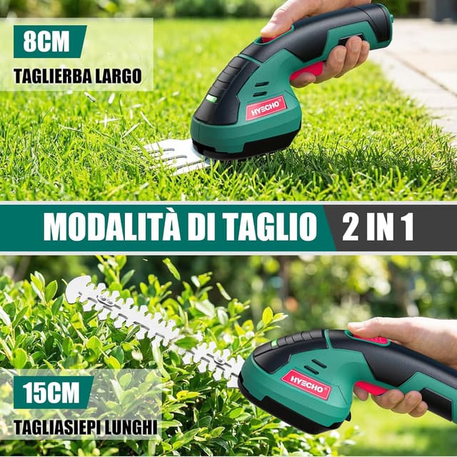 Detalle 2 de HYECHO Tosaerba e Tagliasiepi 7,2 V 2000 mAh