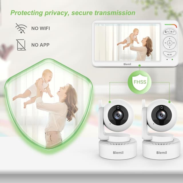 Thumbnail 6 de Blemil Video-Babyphone mit 2 Kameras und 30 Stunden Laufzeit đ¶đ»