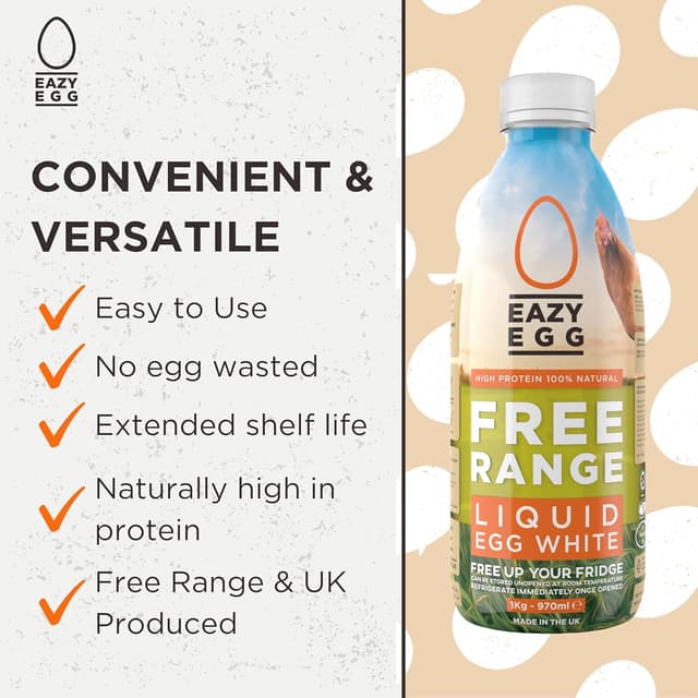 Thumbnail 4 de Eazy Egg Free Range Egg Whites Liquid 12 x 1L