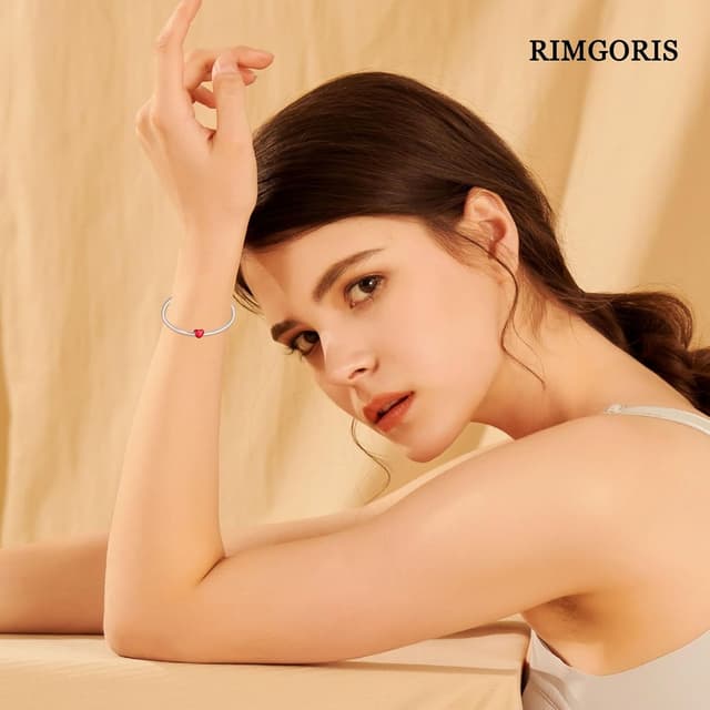 Detalle de Rimgoris charm in argento sterling 925 per bracciali e collane (cuore, freccia e simboli)