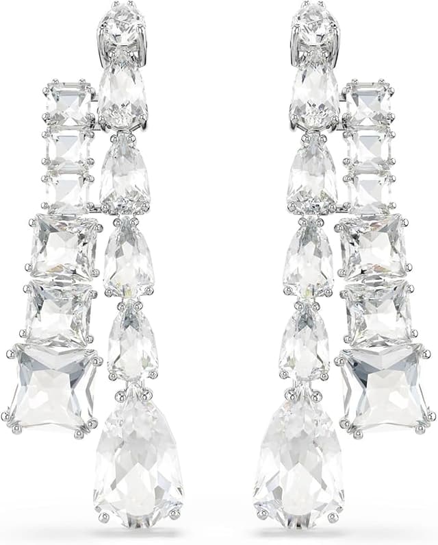 Detalle de Swarovski Matrix Pendientes talla mixta, blancos