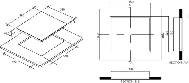 Thumbnail 5 de Candy Idea CH64CCB Placa vitro 60 cm 6,5 kW