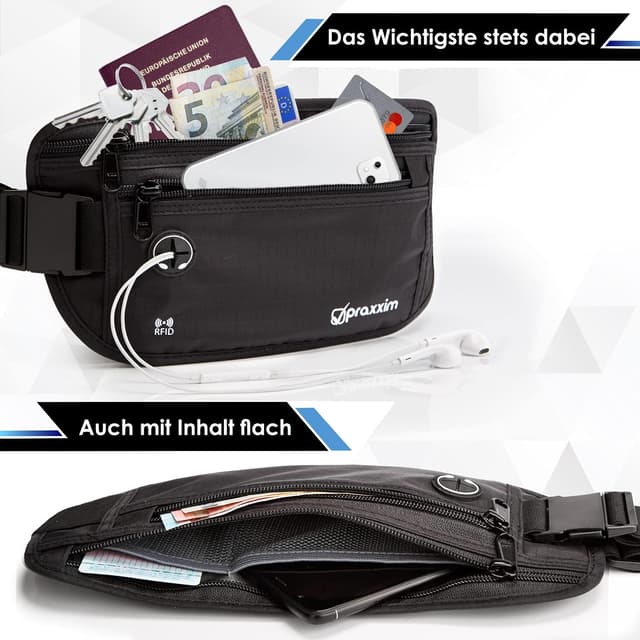 Detalle 1 de praxxim Bauchtasche EXTRA FLACH