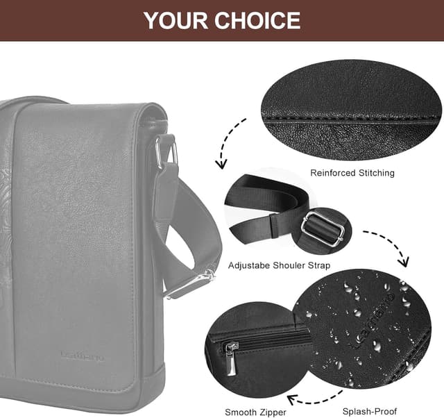 Thumbnail 3 de Leathario Bolso Bandolera Hombre 24x6x27 cm