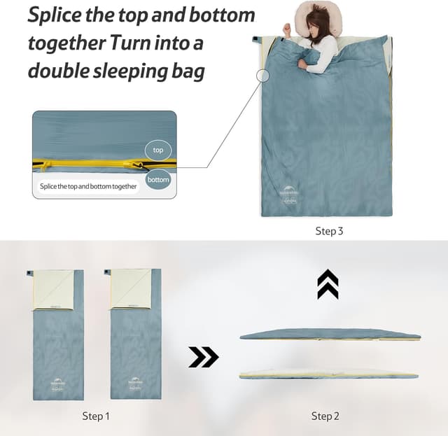 Detalle 2 de Naturehike NatureSea – sac de couchage léger en laine de mer et nylon recyclé (620 g)