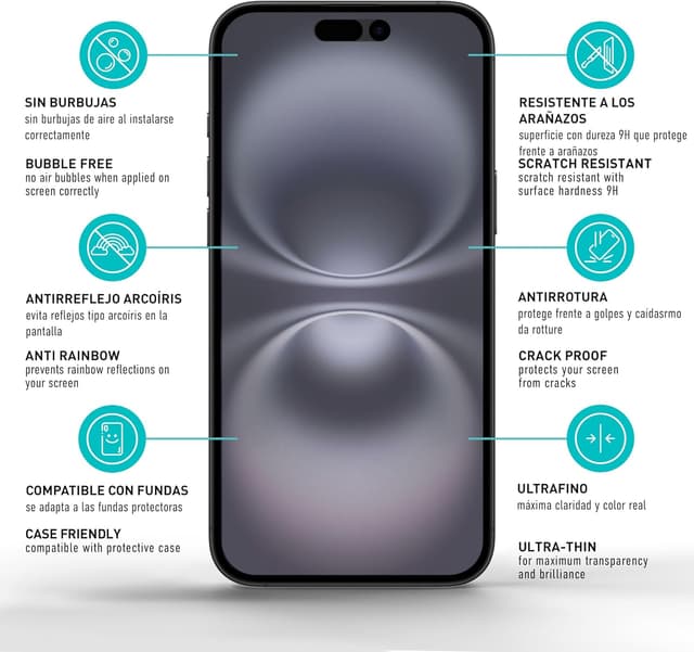 Thumbnail 5 de smartect Protector de Pantalla Mate para iPhone 16 Plus