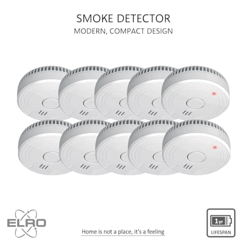 Thumbnail 1 de ELRO FS1801 detector de humo EN14604 — 10 unidades