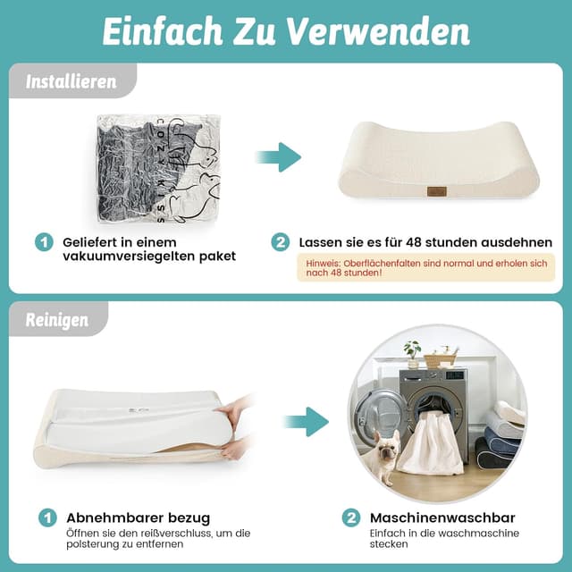 Thumbnail 5 de COZY KISS Orthopädisches Hundebett 90x60x13 cm